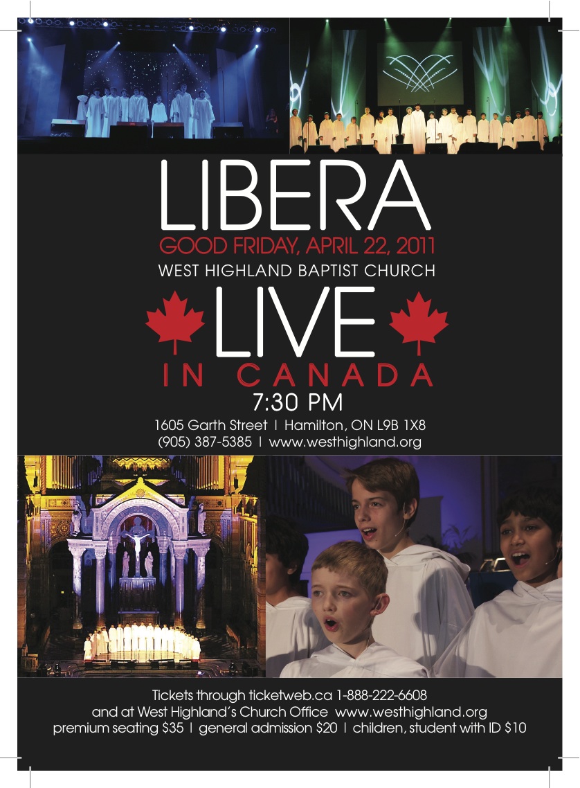 Hamilton, Canada — concert poster