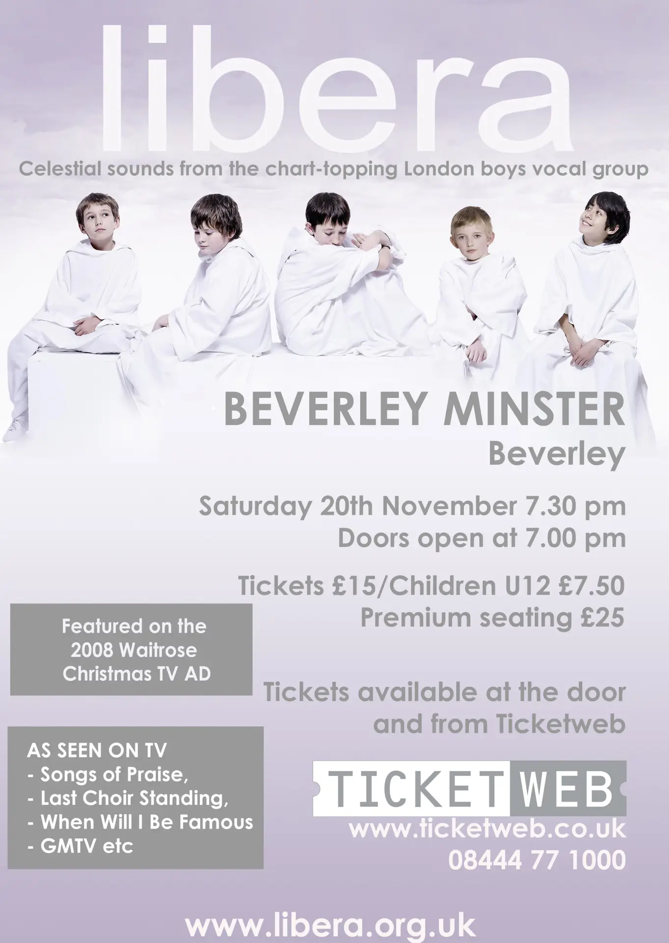 Beverley, United Kingdom — concert poster