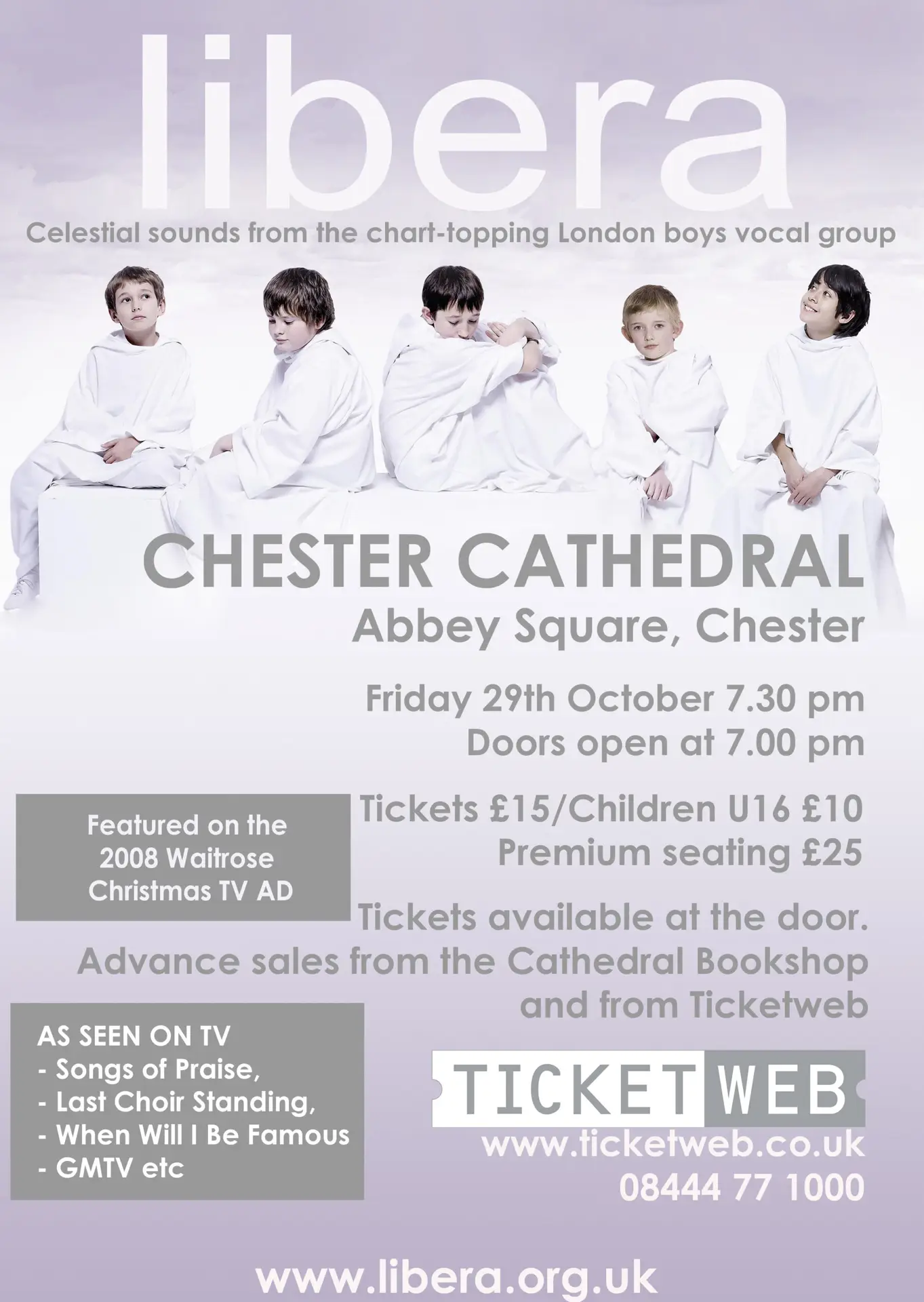 Chester, United Kingdom — concert poster